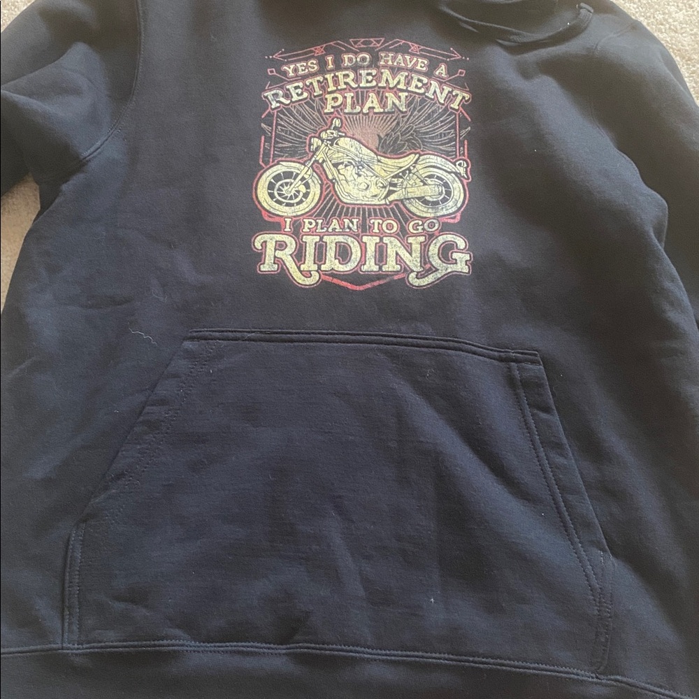 Motorcycle retirement statement hoodie medium - Picture 6 of 8